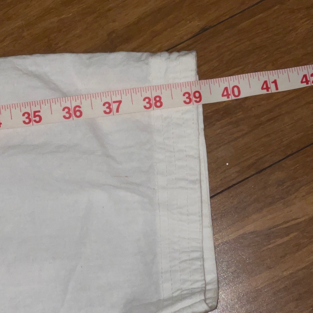 White Drawstring Wide Leg Pants - Picture 7 of 7